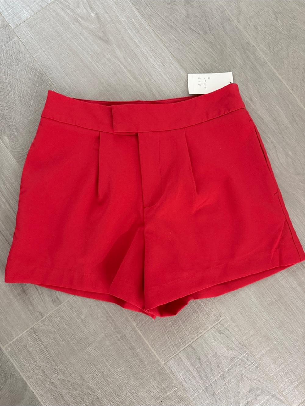 a new day Red High-Waist Pleated Shorts
